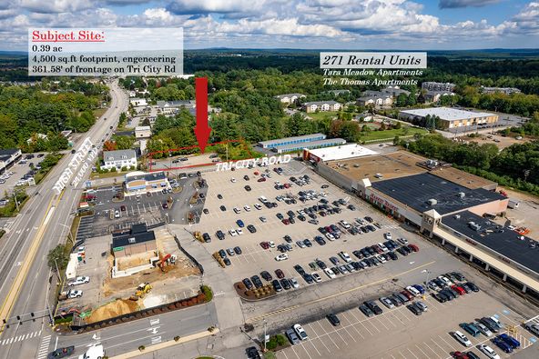 Development Site Pre-approved for 4,500 SqFt building footprint : 472 "B" High Street & Tri-City Road, Somersworth, NH 03878
